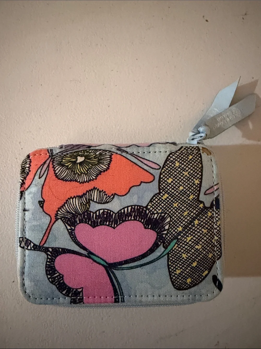 Vera Bradley Light Blue Zippered Pill Organizer Case